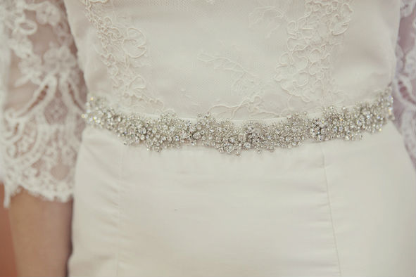 Abigail Wedding Dress with Lace Sleeves