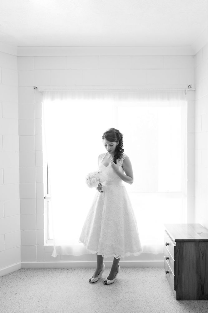 Lauren's Tea Length Lace Wedding Gown