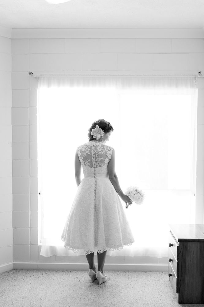 Lauren's Tea Length Lace Wedding Gown