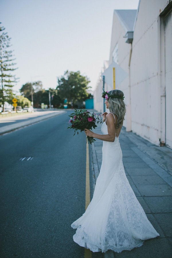 Sam's Bohemian Lace Wedding Gown