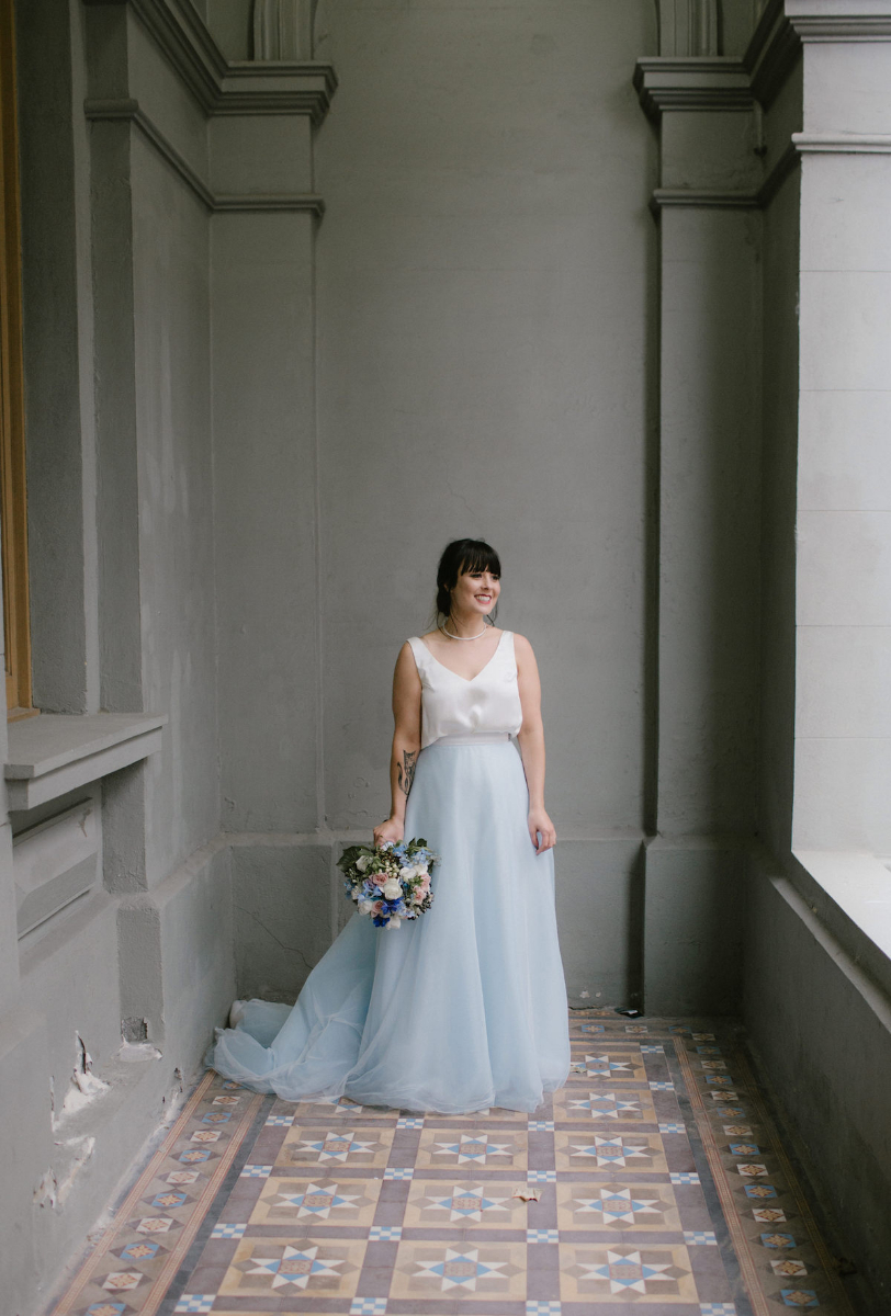 Lorraine's Blue Wedding Dress