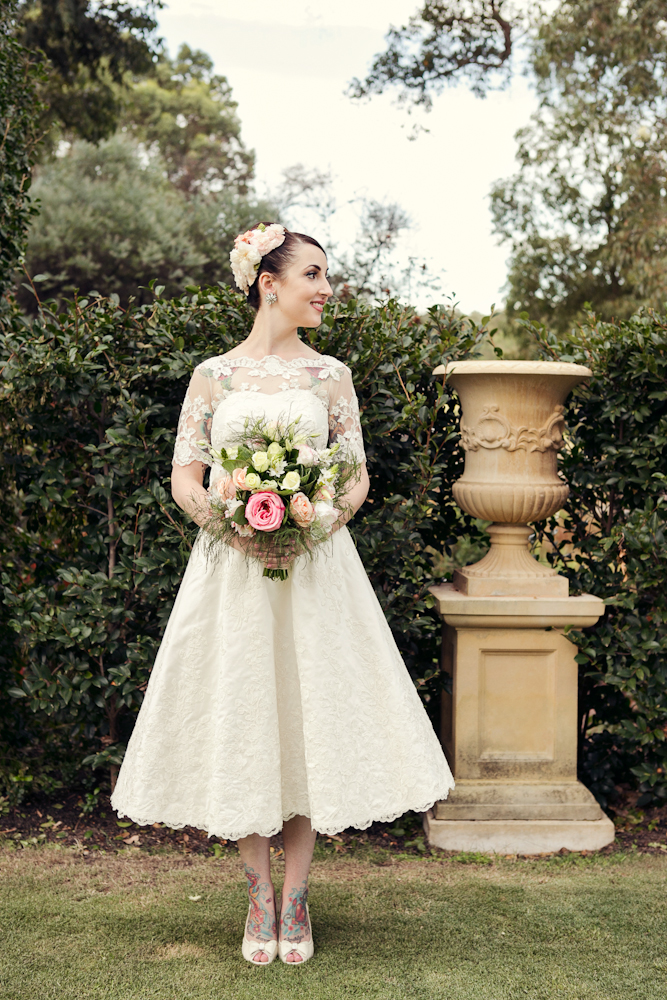 Elvi Design Tea-Length Wedding Gown