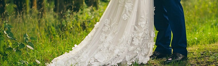 Sarah’s Floral and Oyster Silk Wedding Gown