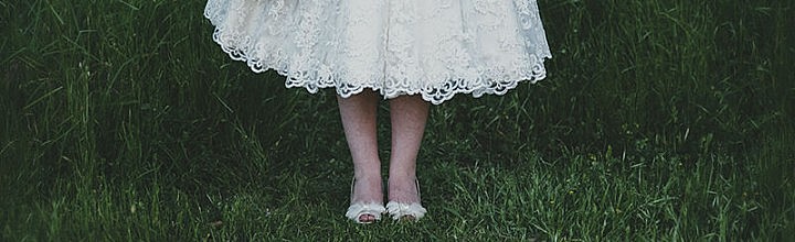 Chantelle’s Vintage Lace Tea Length Wedding Dress