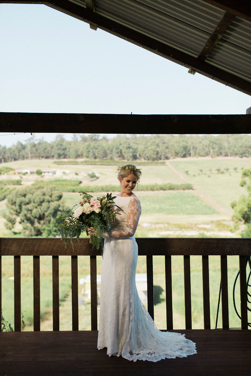 Elvi Design Lace Wedding Dress with Sleeves Perth162