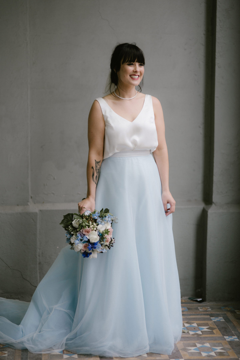 Elvi Design Blue Wedding Dress-526