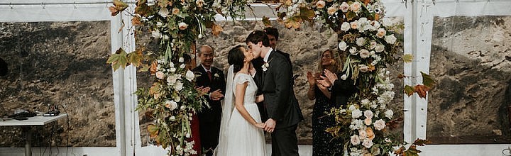 Steph’s Lace and Silk Wedding Dress with Detachable Train